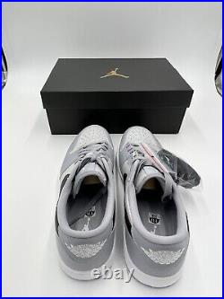 Size 11.5 Jordan 1 Low Golf Wolf Grey 2022 DD9315-002 (BOX DAMAGE)
