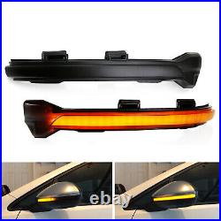 Smoked Side Mirror Sequential Blink Turn Signal Light For 15-up VW MK7 Golf GTI