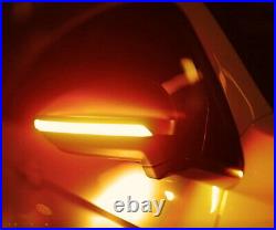 Smoked Side Mirror Sequential Blink Turn Signal Light For 15-up VW MK7 Golf GTI