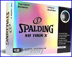 Spalding SD TOUR X Golf Balls-White 8 boxes of 12 balls (96 golf balls total)