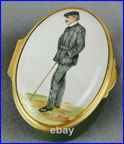 Staffordshire Enamels Right Hon D Lloyd George Spy Box? New? Rare Golf Uk Phb