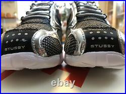 Stussy x Nike Air Zoom Spiridon Cage 2 Pure Platinum Size 10.5 New In Box
