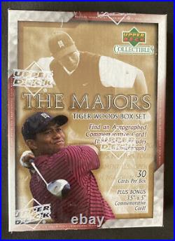 TIGER WOODS 2002 UD Sealed Box Set of 30 THE MAJORS + Autographed Card In 1100