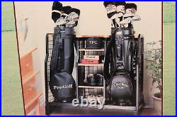 TPC Home Golf Bag Caddy Adjustable Organizer Heavy Duty Rack Stand New in Box