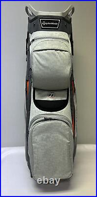 TaylorMade 2022 Supreme Golf Cart Bag Grey Gunmetal Orange New In Box