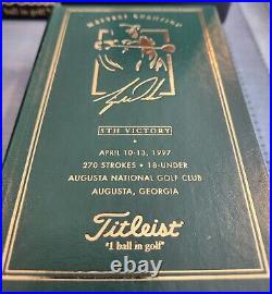 Tiger Woods 1996-1997 Titleist Golf Ball Collection Boxed Set Plus Topps photo