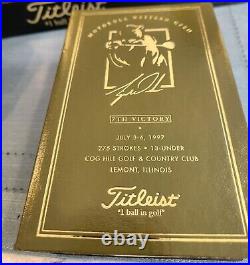 Tiger Woods 1996-1997 Titleist Golf Ball Collection Boxed Set Plus Topps photo