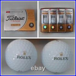 Titleist Pro V1 ROLEX Golf Balls 1 Dozen BRAND NEW in Box 4 Sleeves