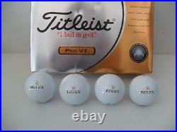 Titleist Pro V1 ROLEX Golf Balls 1 Dozen BRAND NEW in Box 4 Sleeves