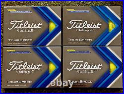 Titleist Tour Speed Golf Balls Lot Bundle Yellow 4 Dozen NEW in Box Titleist Tour Speed Golf Balls Lot Bundle Yellow 4 Dozen NEW in Box