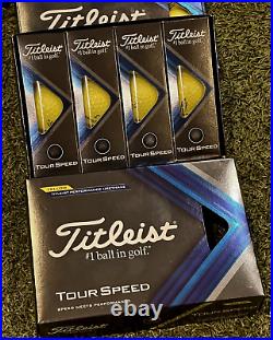 Titleist Tour Speed Golf Balls Lot Bundle Yellow 4 Dozen NEW in Box Titleist Tour Speed Golf Balls Lot Bundle Yellow 4 Dozen NEW in Box
