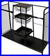 Two Golf Bag Organizer Rack Stand Tidy With Shoe Shelf Accessories Black New