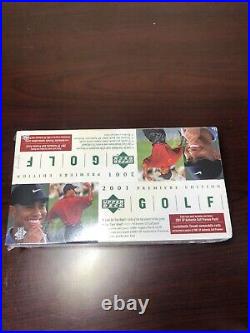 Upper Deck 2001 Golf Premiere Edition Factory Sealed Rackpack Box Tiger Woods RC
