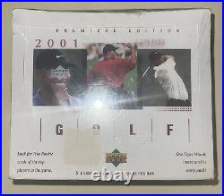 Upper Deck Premiere Edition Tiger Woods Rookie Golf Retail Box (2001) SEALED NEW