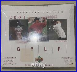 Upper Deck Premiere Edition Tiger Woods Rookie Golf Retail Box (2001) SEALED NEW