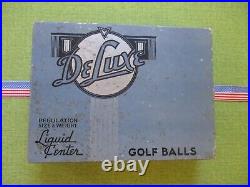 VINTAGE c. 1920s 1930s DELUXE SIGNATURE R, G, B&B 2 DOT 6 GOLF BALL DOZEN BOX SET