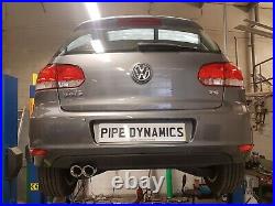 VW Golf MK6 1.4tsi (122bhp) Back Box Delete PIPE DYNAMICS performance exhaust