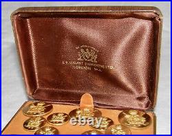 Vint. Boxed Set Of 12 Gaunt, London Royal St. George's Golf Clubblazer Buttons Vint. Boxed Set Of 12 Gaunt, London Royal St. George's Golf Clubblazer Buttons
