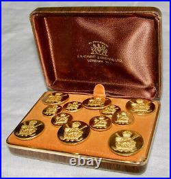 Vint. Boxed Set Of 12 Gaunt, London Royal St. George's Golf Clubblazer Buttons Vint. Boxed Set Of 12 Gaunt, London Royal St. George's Golf Clubblazer Buttons