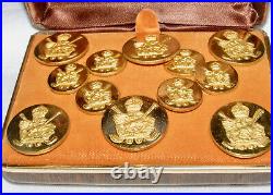 Vint. Boxed Set Of 12 Gaunt, London Royal St. George's Golf Clubblazer Buttons Vint. Boxed Set Of 12 Gaunt, London Royal St. George's Golf Clubblazer Buttons