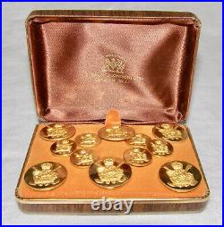 Vint. Boxed Set Of 12 Gaunt, London Royal St. George's Golf Clubblazer Buttons Vint. Boxed Set Of 12 Gaunt, London Royal St. George's Golf Clubblazer Buttons