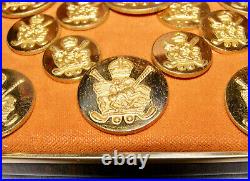 Vint. Boxed Set Of 12 Gaunt, London Royal St. George's Golf Clubblazer Buttons Vint. Boxed Set Of 12 Gaunt, London Royal St. George's Golf Clubblazer Buttons