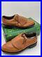 Vintage FootJoy Classics Green Joys Golf Shoes Brown Exotic Leather 9.5 New Box