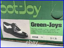 Vintage FootJoy Classics Green Joys Golf Shoes Brown Exotic Leather 9.5 New Box