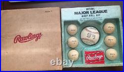 Vintage Official Major League MLB Golf Ball Set Rawlings VERY RARE New In Box
