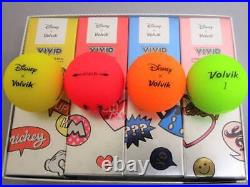 Volvik Disney Mickey And Friends Golf Balls Vivid 1 Box Lot Of 12 Matt Color New