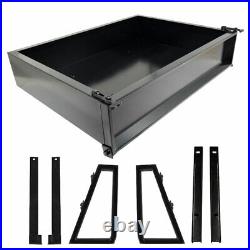 Yamaha Drive2 Golf Cart Black Steel Utility Cargo Box with Brackets Yamaha Drive2 Golf Cart Black Steel Utility Cargo Box with Brackets