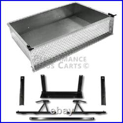 Yamaha Drive Golf Cart Aluminum Diamond Plate Utility Cargo Box with Brackets Yamaha Drive Golf Cart Aluminum Diamond Plate Utility Cargo Box with Brackets